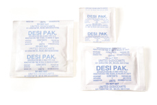 White Desi-pak packets