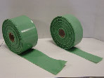 two rolls of nuclear green polyethylene