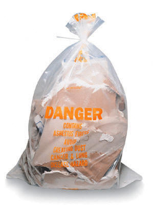 Asbestos Trash Bags 6 Mil Ultra Heavy Duty Warning Print 32 Count 33 Gal Black 