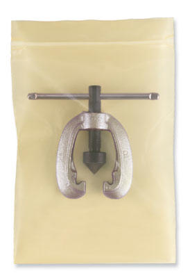 Yellow Anti-Rust Zipper Poly Bags with metal part inside