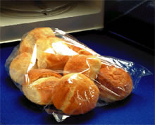 oven bags filled with bread