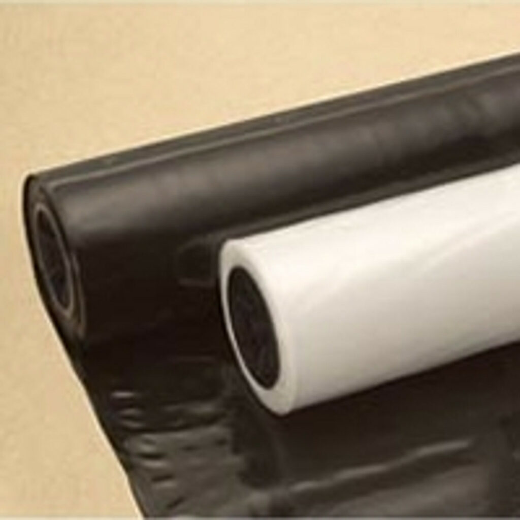 Rolls of black and clear Construction and Agricultural Film