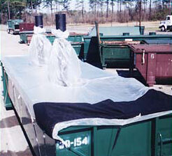 bladder bag on dumpster
