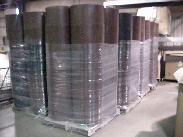 several rigid drum liners on pallets