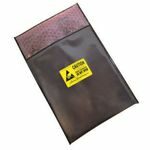 4304/4 Static Dissipative/Black Conductive Cushion Pouch, Flap Closure