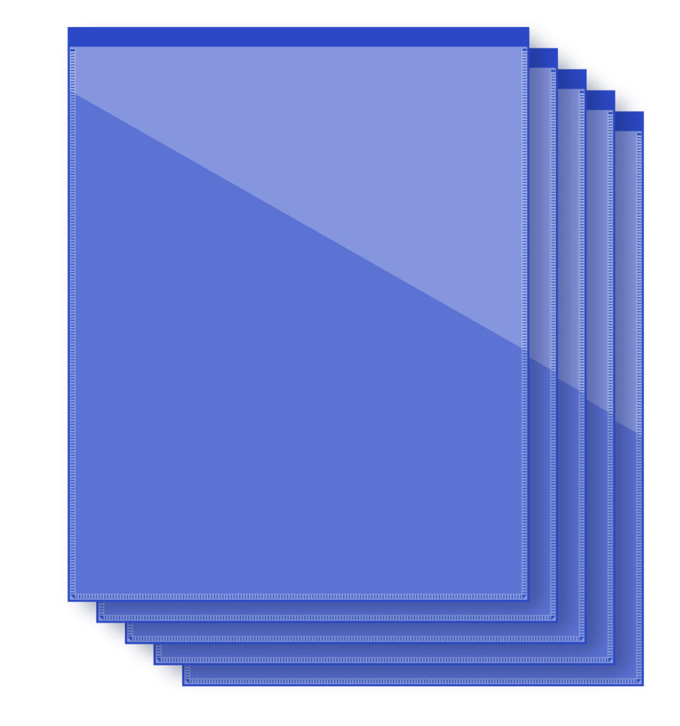 blue school folder closed
