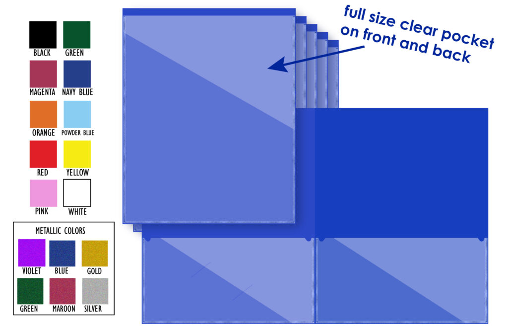 blue school folder open and closed