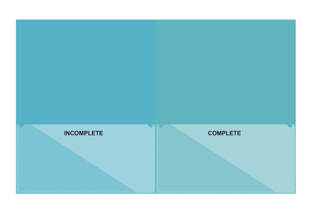powder blue school folder open